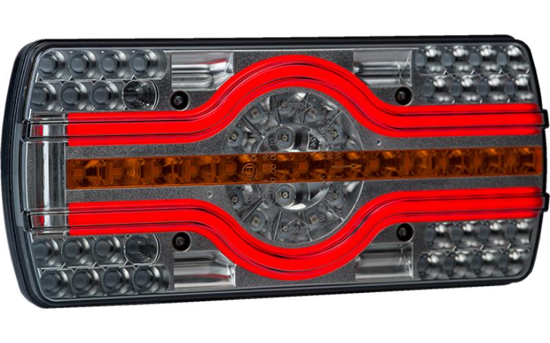 Lampa Zespolona Ze światłem Oświetlenia Tablicy Rejestracyjnej Dolne (LED) Biało - Pomarańczowo - Czerwony 12 / 24V Prawy