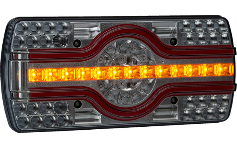 Lampa Zespolona Ze światłem Oświetlenia Tablicy Rejestracyjnej Dolne (LED) Biało - Pomarańczowo - Czerwony 12 / 24V Prawy