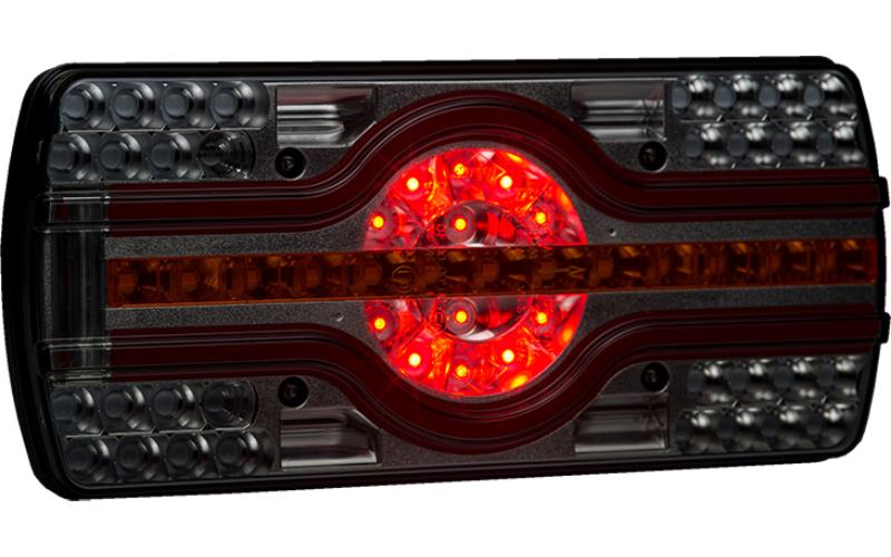 Lampa Zespolona Ze światłem Oświetlenia Tablicy Rejestracyjnej Dolne (LED) Biało - Pomarańczowo - Czerwony 12 / 24V Prawy