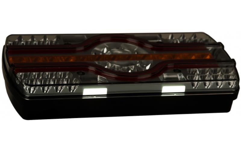 Lampa Zespolona Ze światłem Oświetlenia Tablicy Rejestracyjnej Dolne (LED) Biało - Pomarańczowo - Czerwony 12 / 24V Prawy