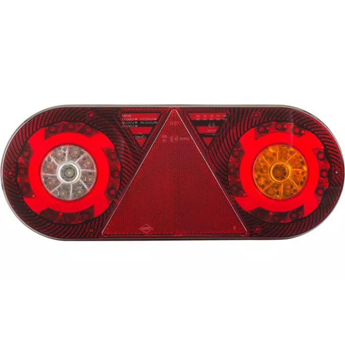 Multifunction Rear Lamp, 6-function (LED) White - Orange - Red 12 / 24V Right