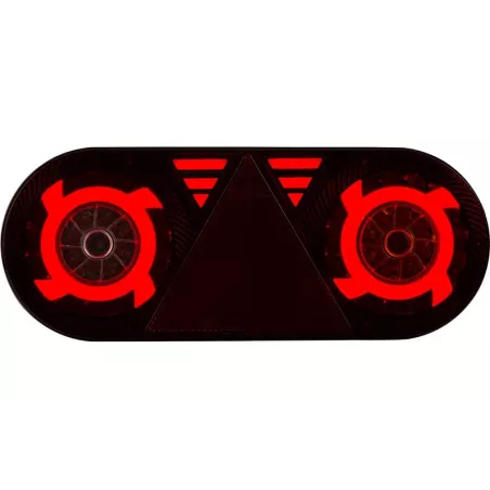 Feu Multifonction (LED) Blanc - Orange - Rouge 12 / 24V Droit