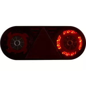 Lampa Zespolona Tylna 6-funkcyjna (Neon) z Odblaskiem (LED) Biało - Pomarańczowo - Czerwony 12 / 24V Prawa