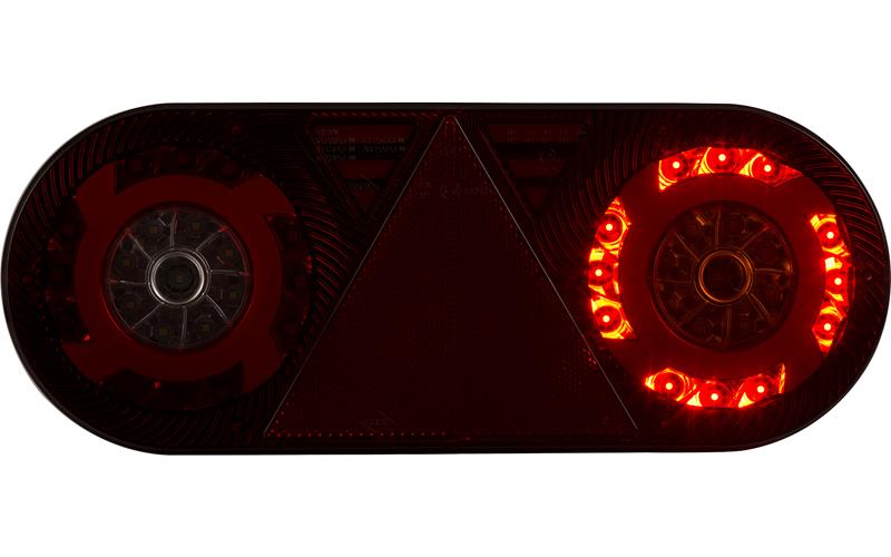 Multifunction Rear Lamp, 6-function (LED) White - Orange - Red 12 / 24V Right