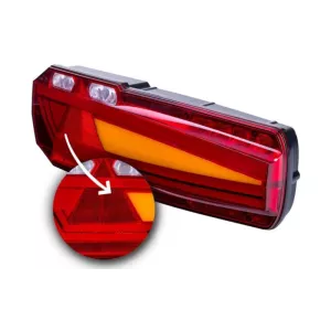 Multifunktions-Heckleuchte Mit Rückstrahlendem Dreieck (LED) Weiß - Orange - Rot 12 / 24V Gauche
