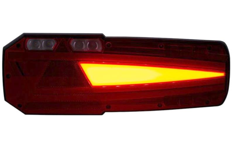 Lampa Zespolona Tylna 6-funkcyjna (LED) Biało - Pomarańczowo - Czerwony 12 / 24V Lewa