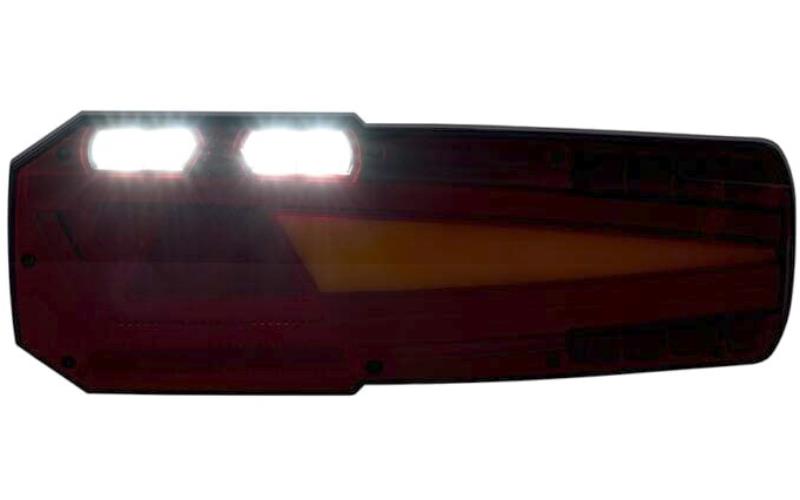 Luz Combinada Trasera con Casquillo y Triángulo Reflectante (LED) Blanca - Amarilla - Roja 12 / 24V Izquierdo