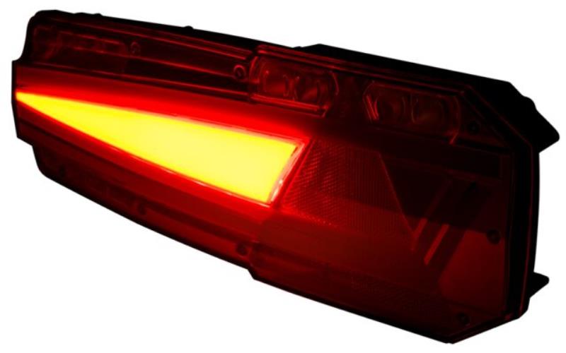 Multifunktions-Heckleuchte Mit Rückstrahlendem Dreieck (LED) Weiß - Orange - Rot 12 / 24V Recht