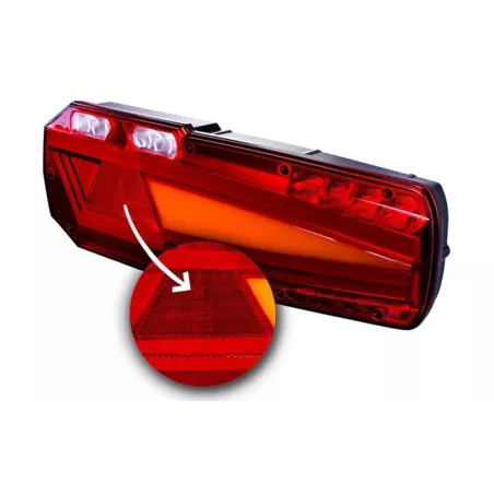 Luz Combinada Trasera con Reflejo (LED) Blanca - Amarilla - Roja 12 / 24V Izquierdo