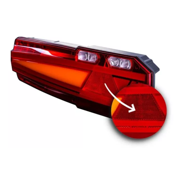 Multifunktions-Heckleuchte Mit Rückstrahler (LED) Weiß - Orange - Rot 12 / 24V Recht