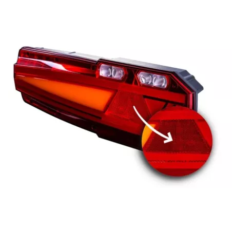 Rear Multifunction Light With Reflective Device (LED) White - Orange - Red 12 / 24V Right