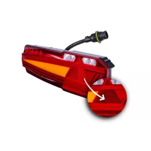 Rear Multifunction Light With Electrical Conduit And Retroreflective Triangle (LED) White - Orange - Red 12 / 24V Right