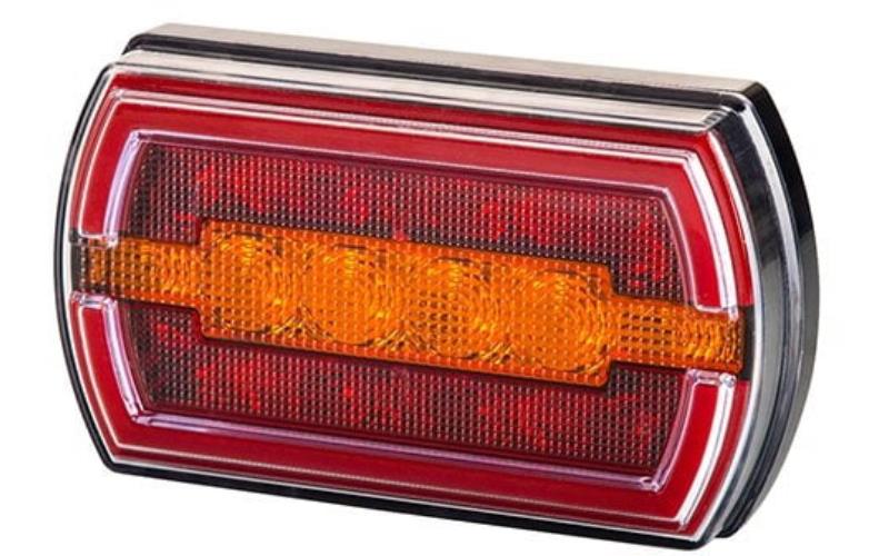 Multifunction Rear Light, 3-function LED Rear Light (LED) Orange - Red 12 / 24V Universal