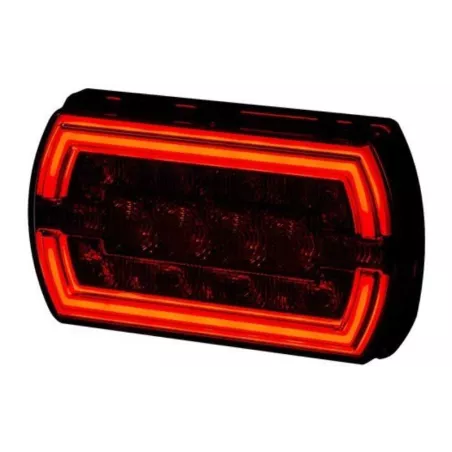Integrierte Rückleuchte, 3-Funktions (LED) Orange - Rot 12 / 24V Universal