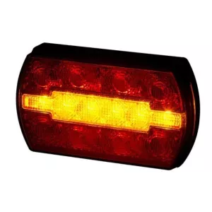 Integrierte Rückleuchte, 3-Funktions (LED) Orange - Rot 12 / 24V Universal
