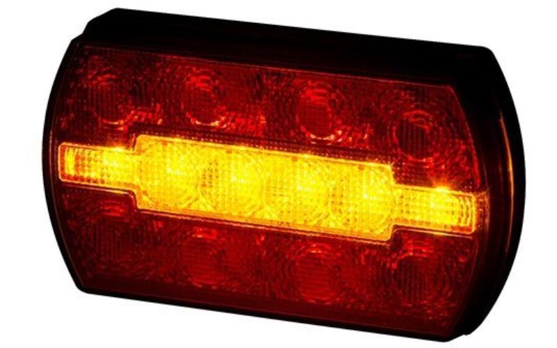 Multifunction Rear Light, 3-function (LED) Orange - Red 12 / 24V Universal