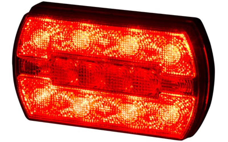 Feu Multifonction Arrière, 3 Fonctions (LED) Orange - Rouge 12 / 24V Universel
