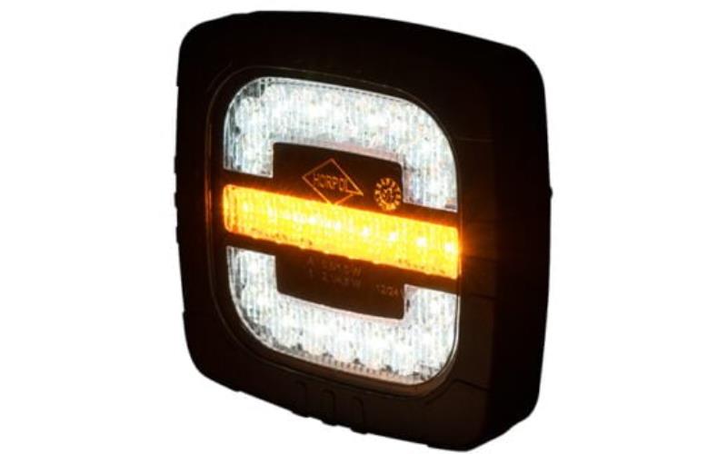 Front Multifunction Light, 2-function (LED) White - Orange 12 / 24V Universal