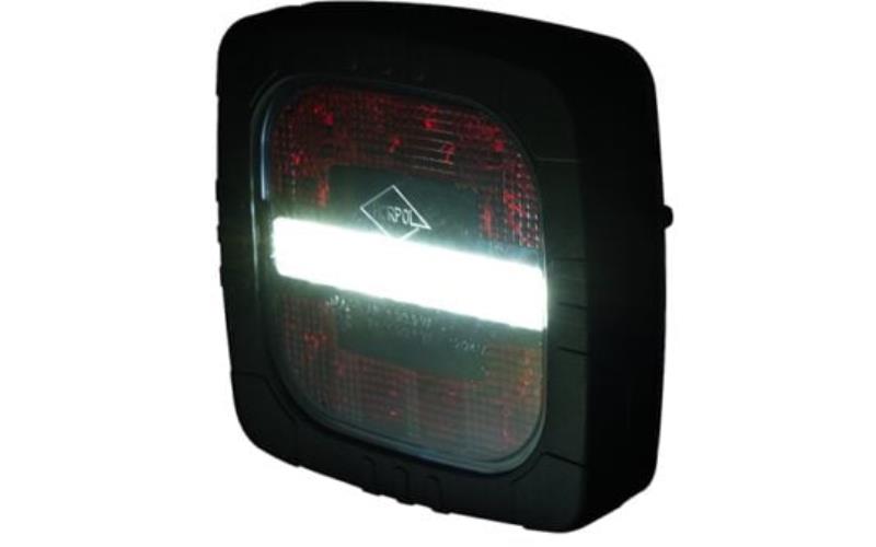 Feu Arrière Multifoncion, 2 Fonctions (LED) Blanc - Rouge 12 / 24V Universel