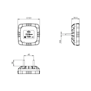 Feu Arrière Multifoncion, 2 Fonctions (LED) Blanc - Rouge 12 / 24V Universel