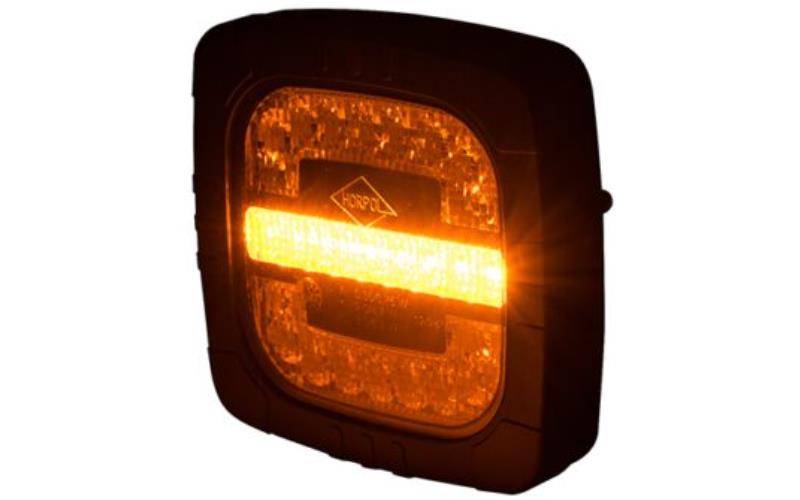 Intergrierte Vordere Leuchte, 3-Funktions (LED) Weiß - Orange 12 / 24V Universal