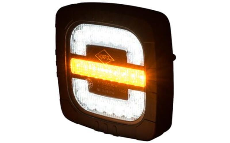 Lampa Zespolona Tylna  3-funkcyjna (LED) Biało - Pomarańczowy 12 / 24V Uniwersalna