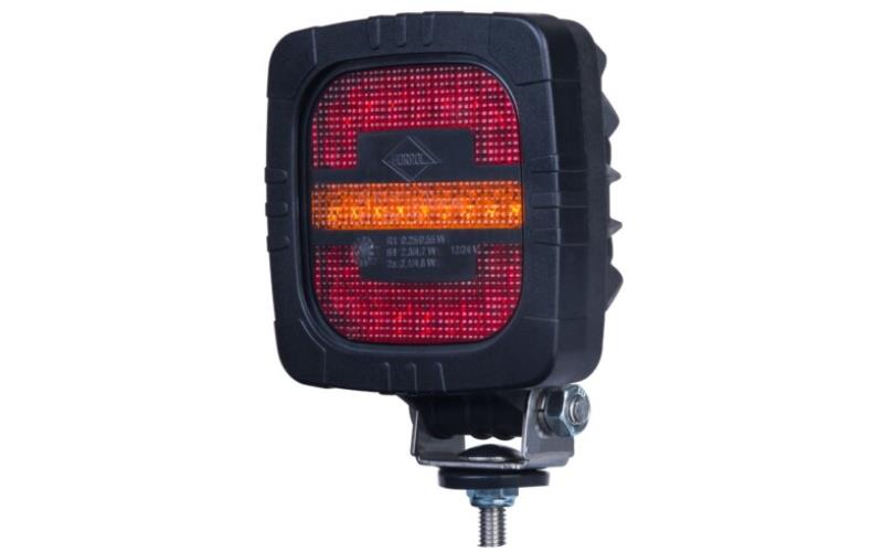 Feux Multifonction Arrière Avec Support de Fixation (LED) Orange - Rouge 12 / 24V Universel