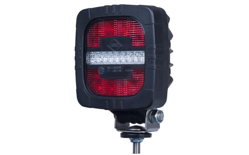 Integrierte Rückleuchte Mit Halter (LED) Weiß - Rot 12 / 24V Universal