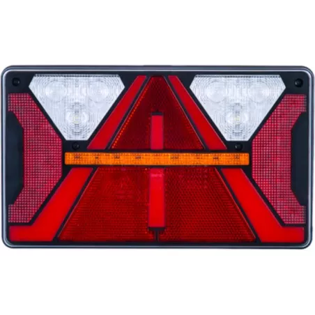 Lampa Zespolona Tylna (LED) Biało - Pomarańczowo - Czerwony 12 / 24V Prawa