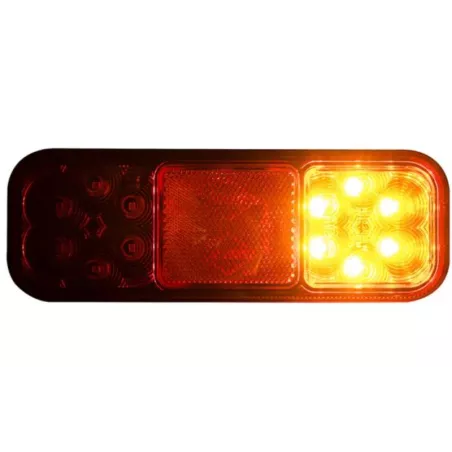 Luz Combinada Trasera, 4 Funciones (LED) Amarilla - Roja 12 / 24V Universal
