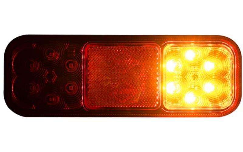 Rear Multifunction Light, 4-function (LED) Orange - Red 12 / 24V Universal
