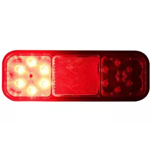 Lampa Zespolona Tylna 4-funkcyjna (LED) Pomarańczowo - Czerwony 12 / 24V Uniwersalna