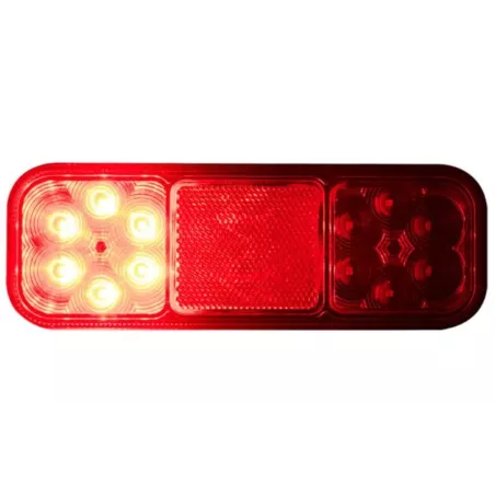 Feu Arrière Multifoncion, 4-fonctions (LED) Orange - Rouge 12 / 24V Universel