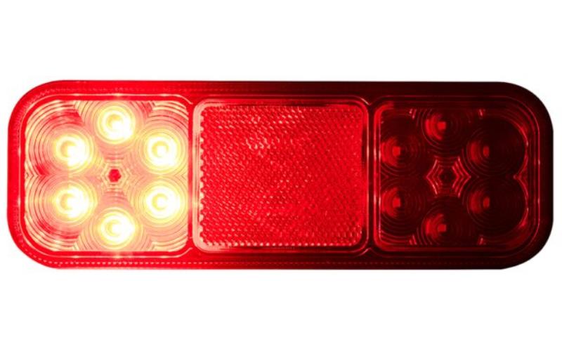 Rear Multifunction Light, 4-function (LED) Orange - Red 12 / 24V Universal