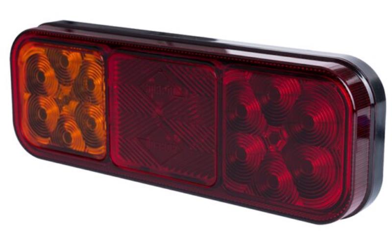 Luz Combinada Trasera, 3 Funciones (LED) Amarilla - Roja 12 / 24V Universal