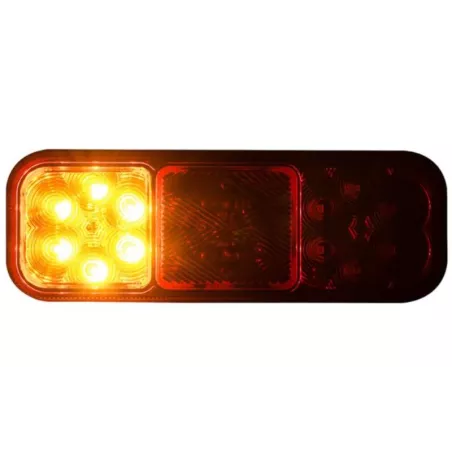 Feu Arrière Multifoncion, 3-fonctions (LED) Orange - Rouge 12 / 24V Universel
