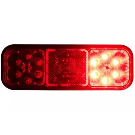 Integrierte Rückleuchte, 3-Funktions (LED) Orange - Rot 12 / 24V Universal