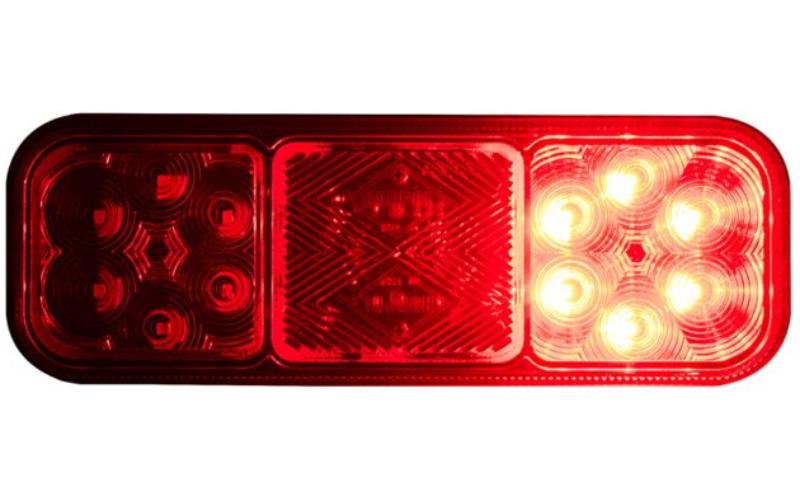 Rear Multifunction Light, 3-function (LED) Orange - Red 12 / 24V Universal