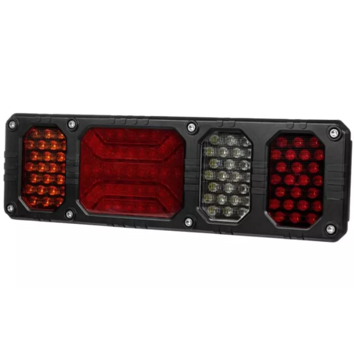 Lampa Zespolona Tylna z Odblaskiem (LED) Biało - Pomarańczowo - Czerwony 12 / 24V Lewa