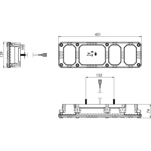 Luz Combinada Trasera Heavy Duty con Reflejo (LED) Blanca - Amarilla - Roja 12 / 24V Izquierdo