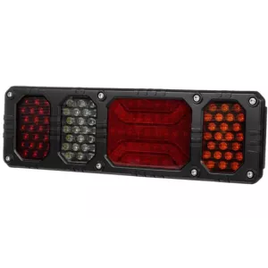 Feu Combiné Arrière Avec Réflecteur Heavy Duty (LED) Blanc - Orange - Rouge 12 / 24V Droit