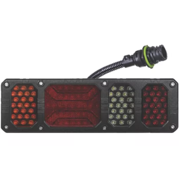 Feu Arrière Multifonction Heavy Duty Avec Prise Et Réflecteur (LED) Blanc - Orange - Rouge 12 / 24V Gauche