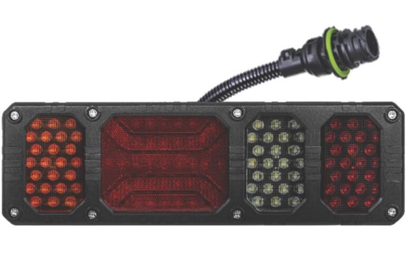 Luz Combinada Trasera Heavy Duty con Casquillo y Reflejo (LED) Blanca - Amarilla - Roja 12 / 24V Izquierdo
