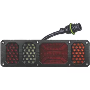 Lampa Zespolona Tylna z Odblaskiem I Gniazdem (LED) Biało - Pomarańczowo - Czerwony 12 / 24V Prawa