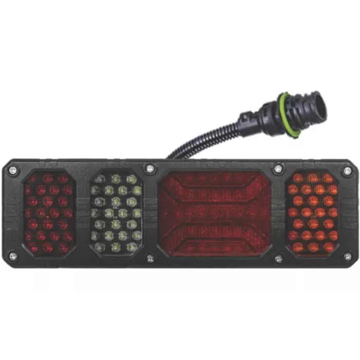 Luz Combinada Trasera Heavy Duty con Casquillo y Reflejo (LED) Blanca - Amarilla - Roja 12 / 24V Derecho