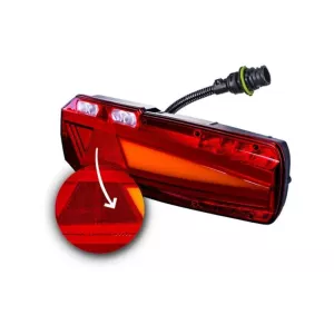Rear Multifunction Light With Electrical Conduit And Reflective Device (LED) White - Orange - Red 12 / 24V Left