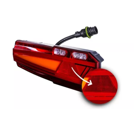 Luz Combinada Trasera con Casquillo y Reflejo (LED) Blanca - Amarilla - Roja 12 / 24V Derecho