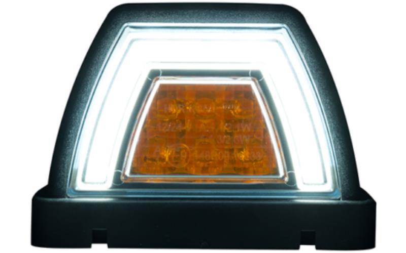 Intergrierte Vordere Leuchte, 2-Funktions (LED) Weiß - Orange 12 / 24V Universal