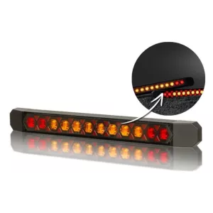 Rear Multifunction Light With Static Direction Indicator Lizard (LED) Orange - Red 12 / 24V Universal