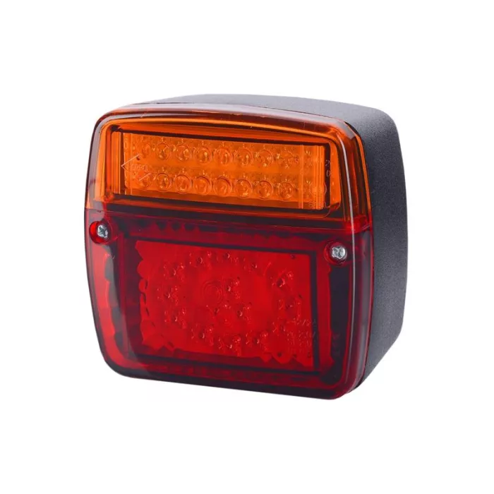 Multifunction Rear Light With A Wide Base (LED) Orange - Red 12 / 24V Universal